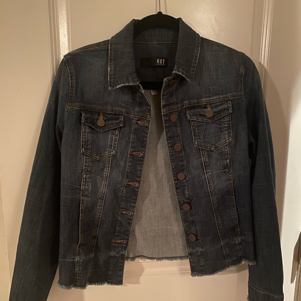 Never worn KUT jean jacket.